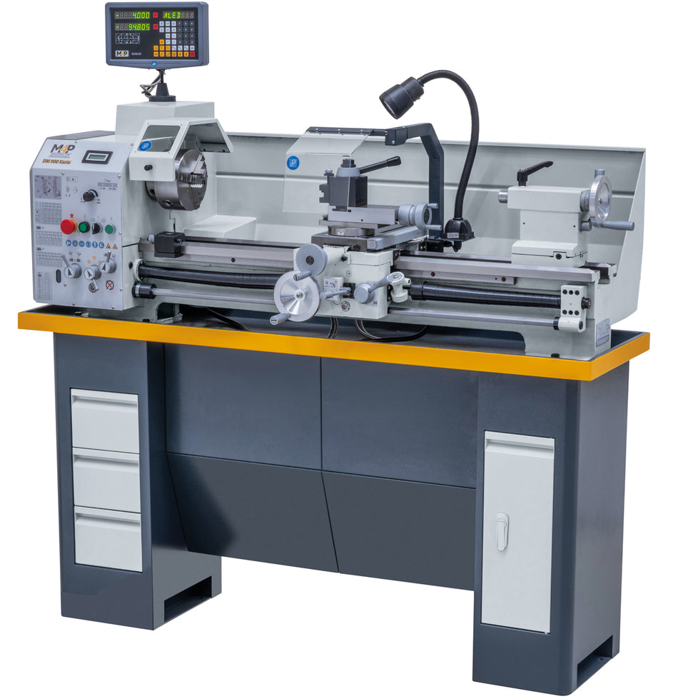 Leit- und Zugspindeldrehmaschine DM 900 V-D / 230 V mit Untergestell SL 12