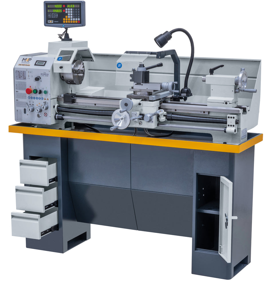 Leit- und Zugspindeldrehmaschine DM 900 V-D / 230 V mit Untergestell SL 12
