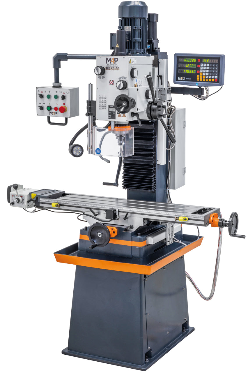 Bohr- und Fräsmaschine inkl. Guss-Untergestell MD 50 PF