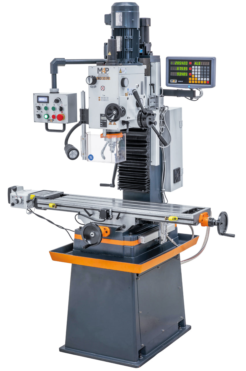Bohr- und Fräsmaschine inkl. Guss-Untergestell MD 55 PF